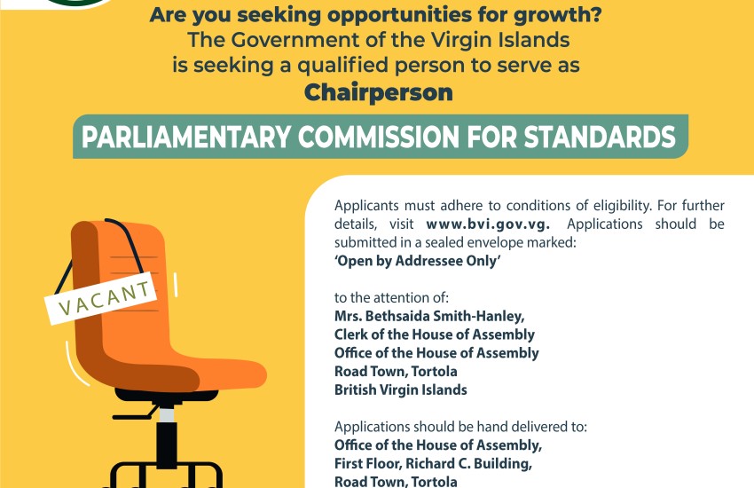 Vacancy Notice - Chairperson for the Commission for Standards