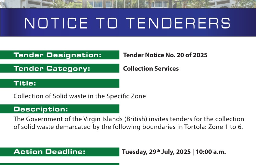 Government of the VI Invites Tenders for Collection of Solid Waste 2