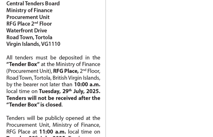 Government of the VI Invites Tenders for Collection of Solid Waste 3