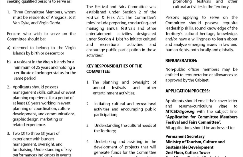 Vacancy Notice_Festival and Fairs Committee
