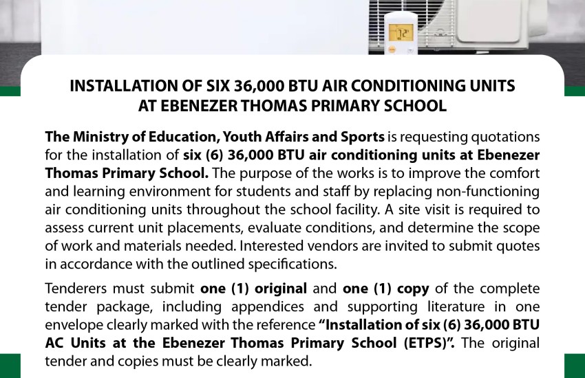 ebenezer thomas primary school installation of six conditioning_units