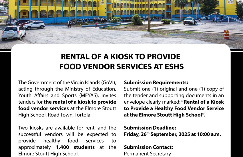 Rental Of A Kiosk To Provide Food Vendor Services At ESHS