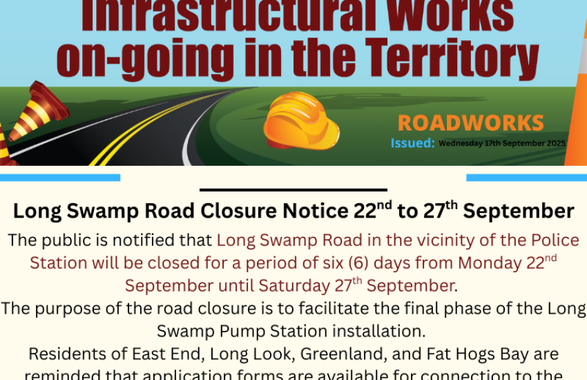 Graphic-  Long Swamp Road Closure Notice 22nd to 27th September