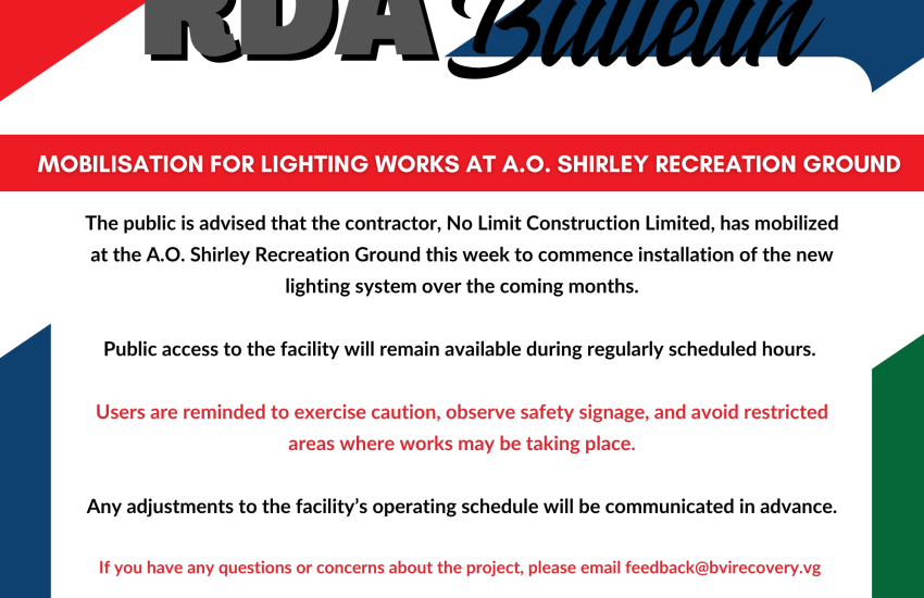 Mobilisation for Lighting Works at A.O. Shirley Recreation Grounds