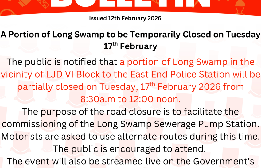 A Portion of Long Swamp to be Temporarily Closed on Tuesday 17th February