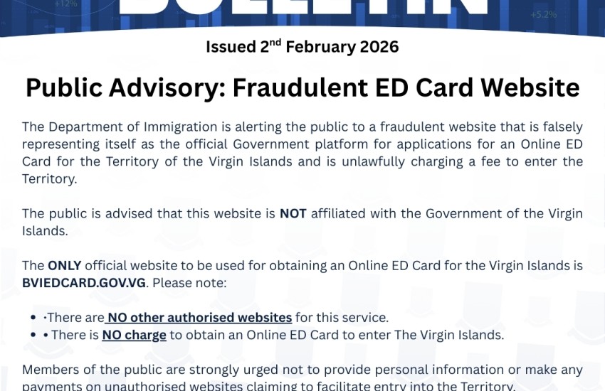 Bulletin - Public Advisory - Fraudulent ED Card Website