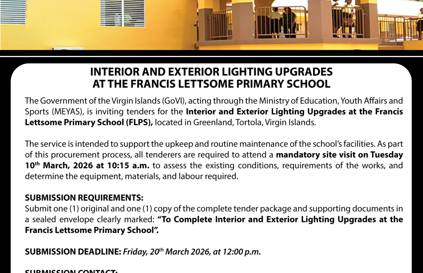 Interior and Exterior Lighting Upgrading at the Francis Lettsome Primary