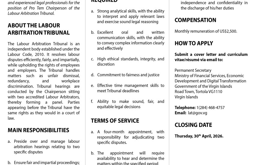 VacNote LAT – Pro Tem Chairperson Poster
