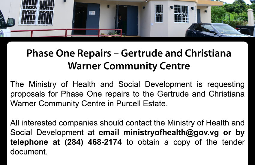 Phase One Repairs – Gertrude and Christiana Warner Community Centre
