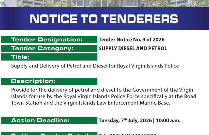  VI Government Invites Tenders for the Supply and Delivery of Petrol for the RVIP