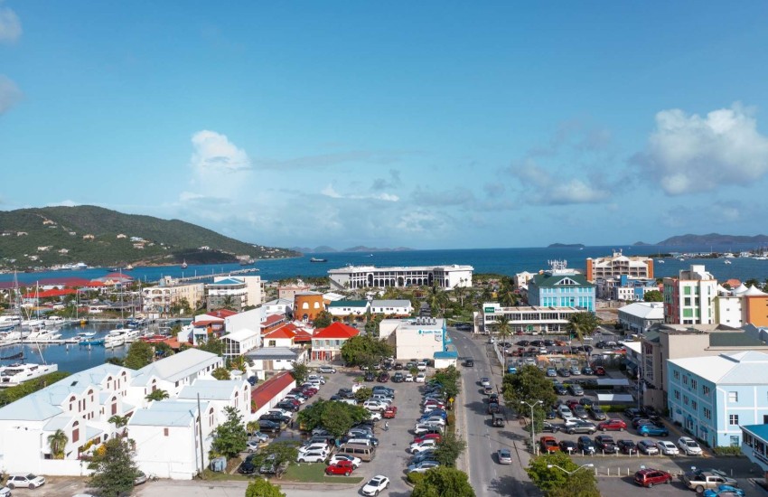 Aerial of Road Town