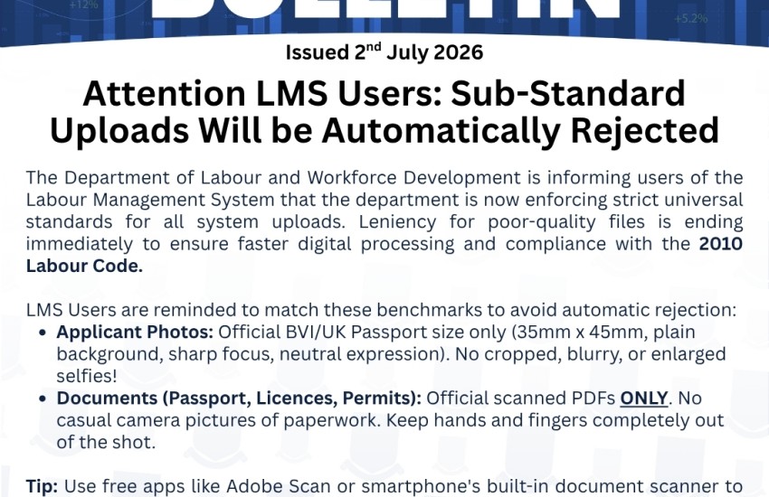Bulletin - Attention LMS Users: Sub-Standard Uploads Will be Automatically Rejected