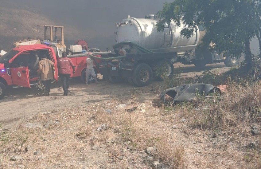 VG dumpsite fire smoke