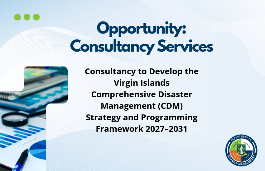 Display stating a consultant is sought to create the CDM 2027-2031 strategy