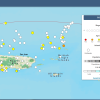 A US Geological Survey map showing the location of earthquakes in the Virgin Islands/Puerto Rico monitoring area between August 25 - September 24, 2025.