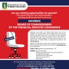 Vacancy Notice- Member of the Board of Commissioners of the Financial Services Commission