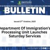 Department Of Immigration’s Processing Unit Launches Saturday Services