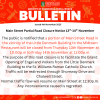 Main Street Partial Road Closure Notice 13th-14th November