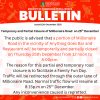 Temporary and Partial Closure of Millionaire Road on 25th December. png