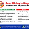 The Ministry of Environment Natural Resources and Climate Change Reminds the Community that Sand Mining is Illegal
