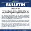 Bulletin - Ed Card Portal Experiencing Disruption - 2jun2026