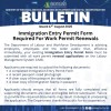 Bulletin - Immigration Form Required For Work Permit Renewals.