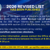2026 Revised List