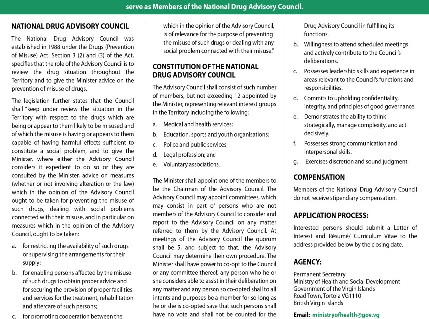 Vacancy Notice_National drug advisory council
