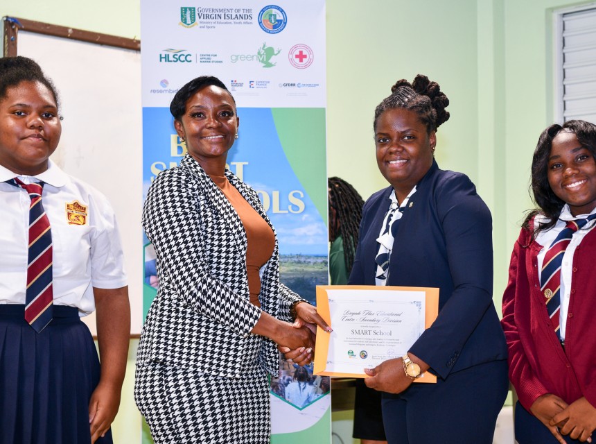 Minister for Education Sharie de Castro shares SMART School certificate