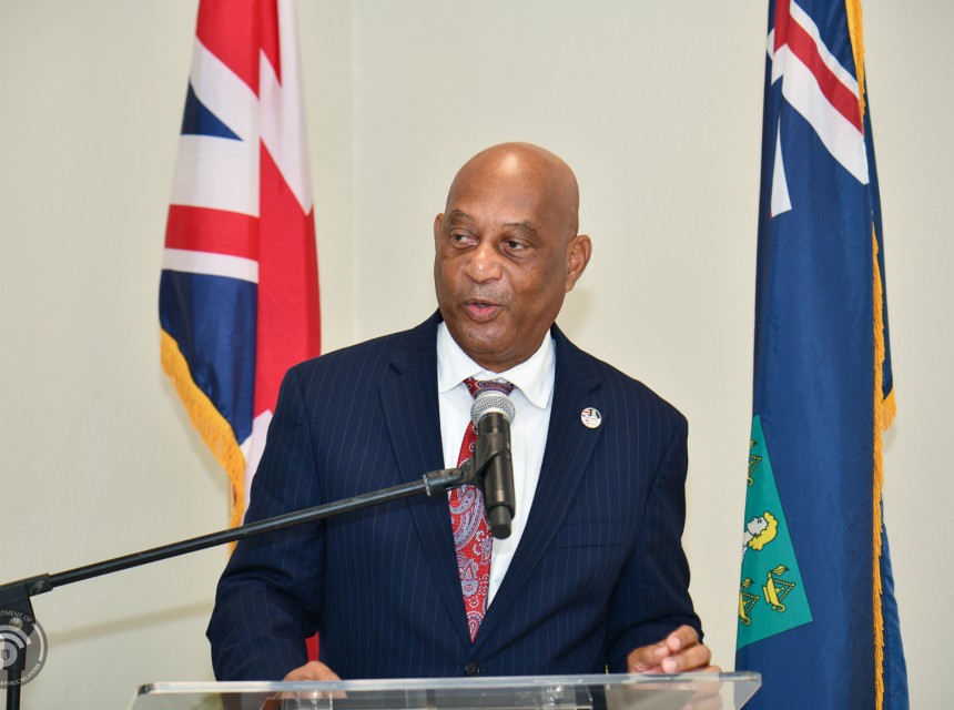 Minister for Health and Social Development Honourable Vincent O. Wheatley at Opening and Dedication Ceremony of George W. Christopher Community Centre