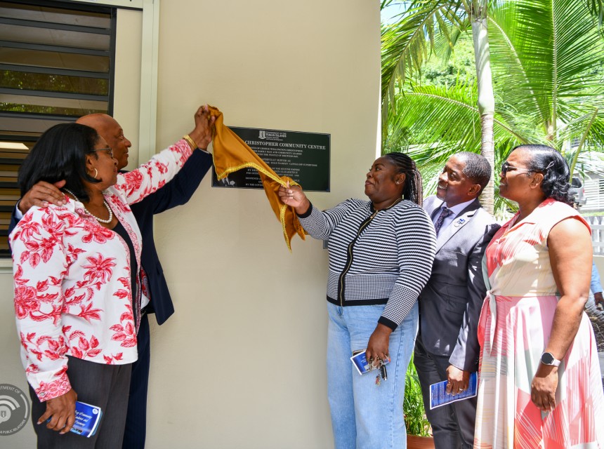 Unveiling of Dedication Plaque of George W. Christopher