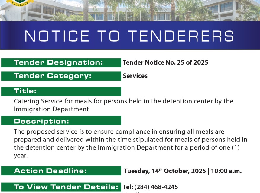 Ministry of Financial Services Seeks Catering Service