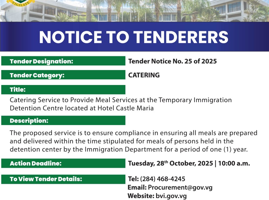 Ministry of Financial Services Seeks Catering Service