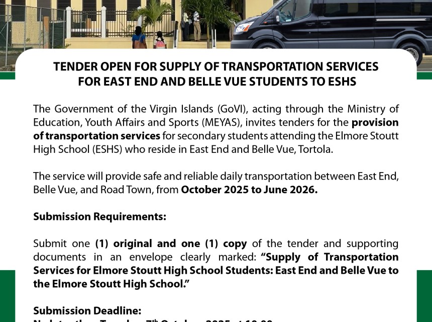 Tender for Transportation of East End And Belle Vue Students to ESHS