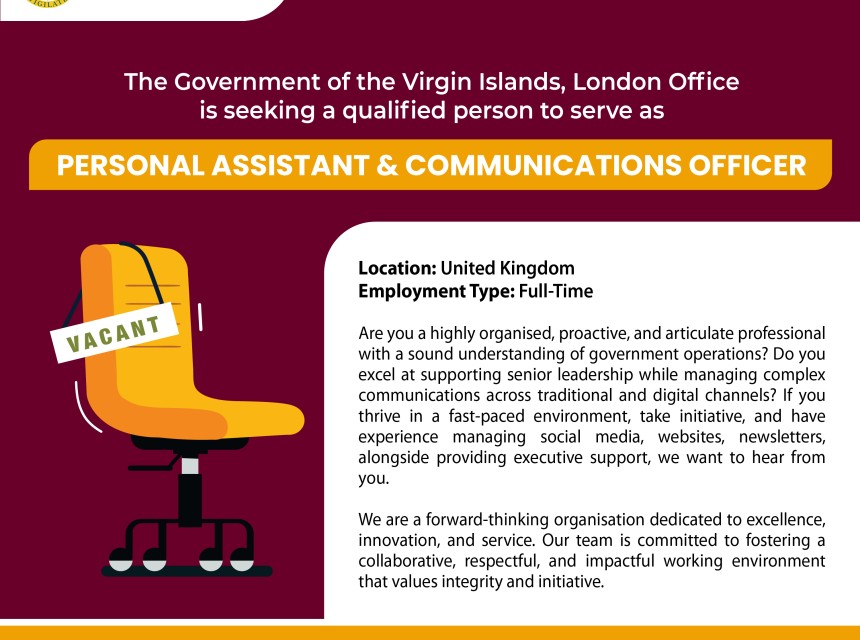 Personal Assistant/Communications Officer Vacancy