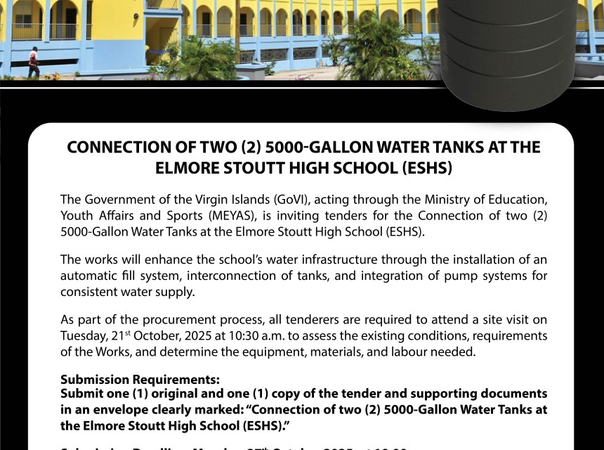 Connection of Two 5000-Gallon Water Tanks at the Elmore Stoutt High School 