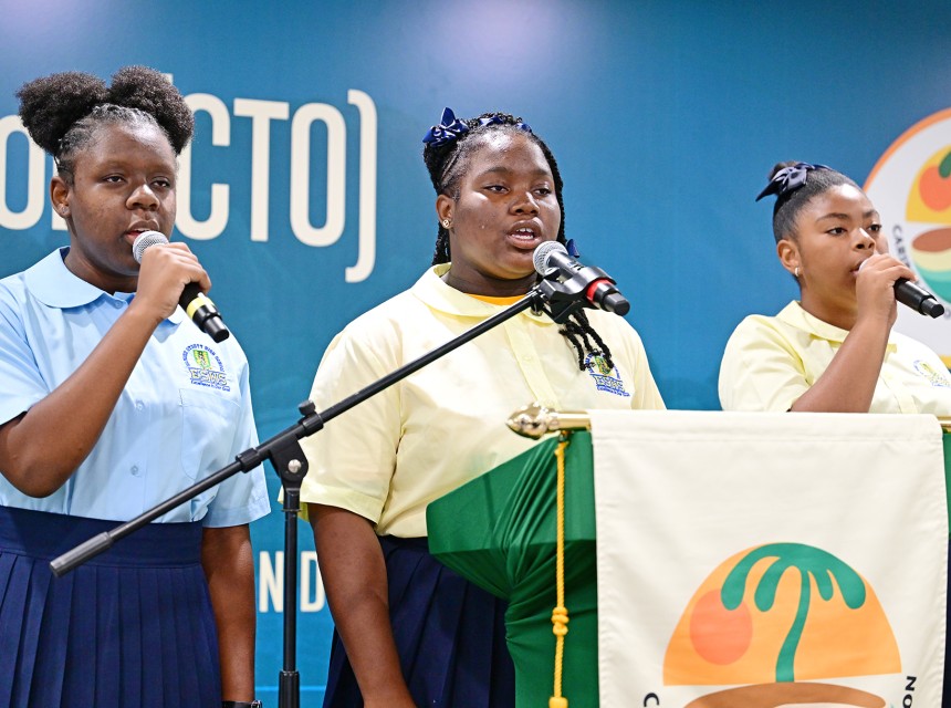 ESHS students singing Territorial Song - CTO ceremony
