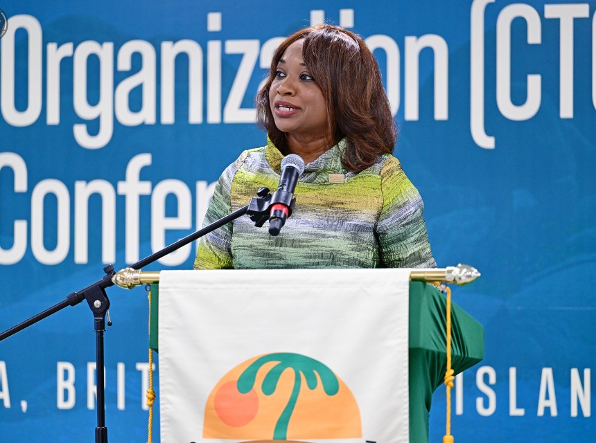 Donna Regis-Prosper at CTO ceremony in the Virgin Islands