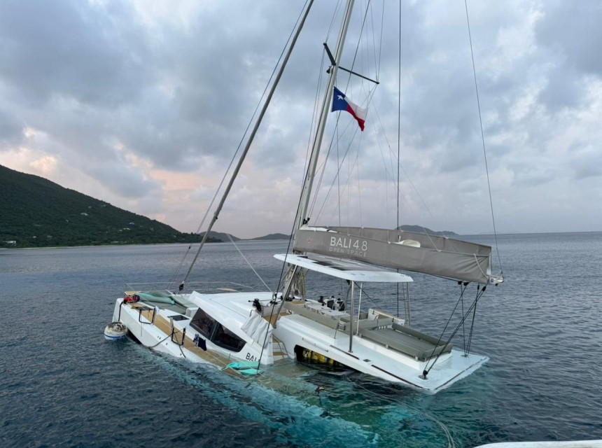 Sunken vessel off Seal Dog Island