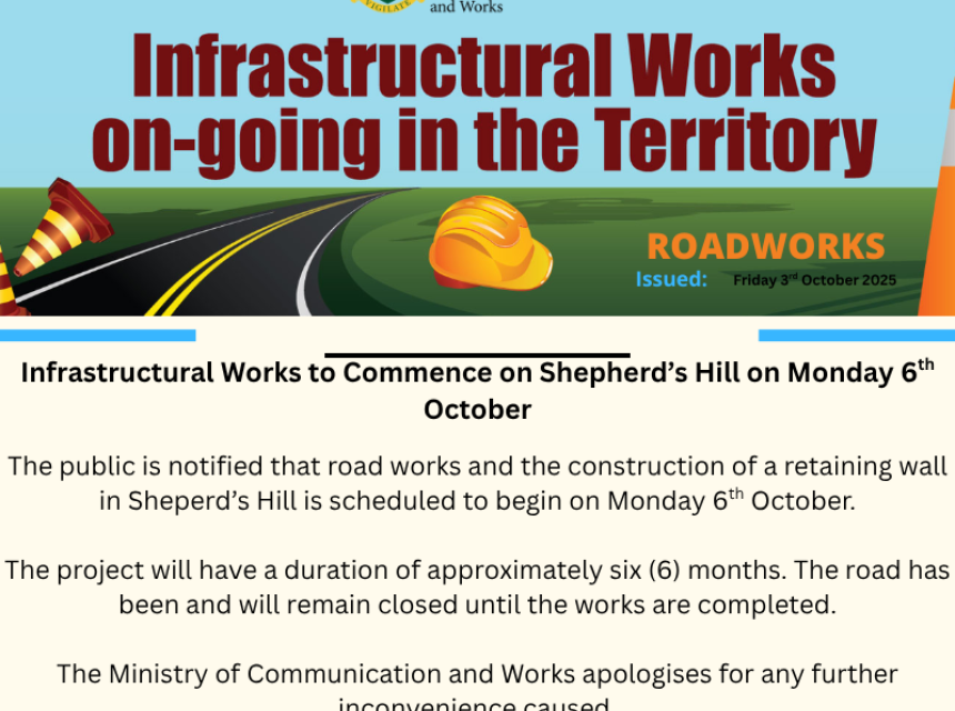 Bulletin- Infrastructural Works to Commence on Shepherd’s Hill on Monday 6th October