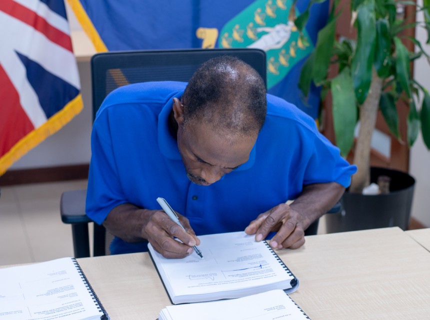 Contract Signed for the Construction of Retaining Walls, Road Pavement and Drainage at Sabbath Hill P2