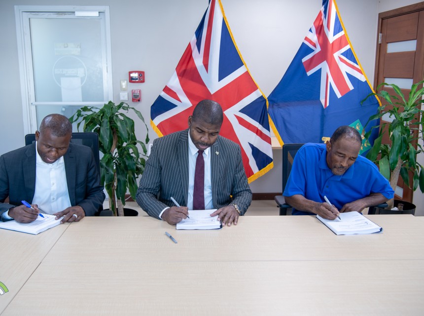 Contract Signed for the Construction of Retaining Walls, Road Pavement and Drainage at Sabbath Hill P1