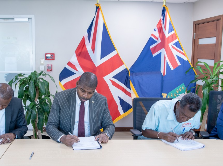 Contract Signed for the Installation of a Sewerage Gravity Main Line from Parham Town to Long Swamp P2