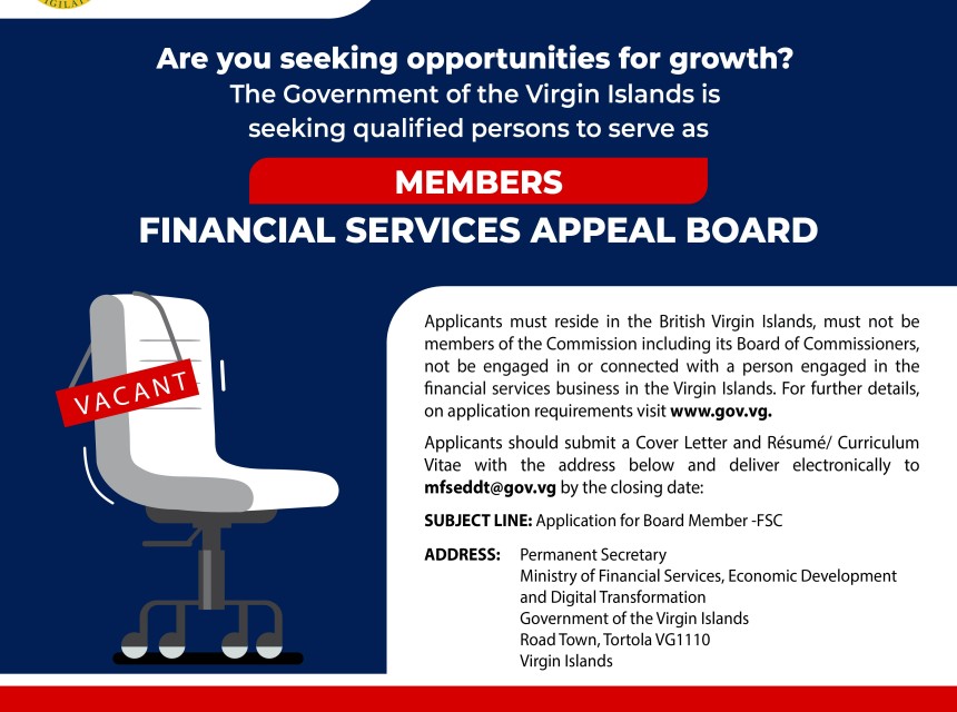 Vacancy Notice - Financial Services Appeal Board