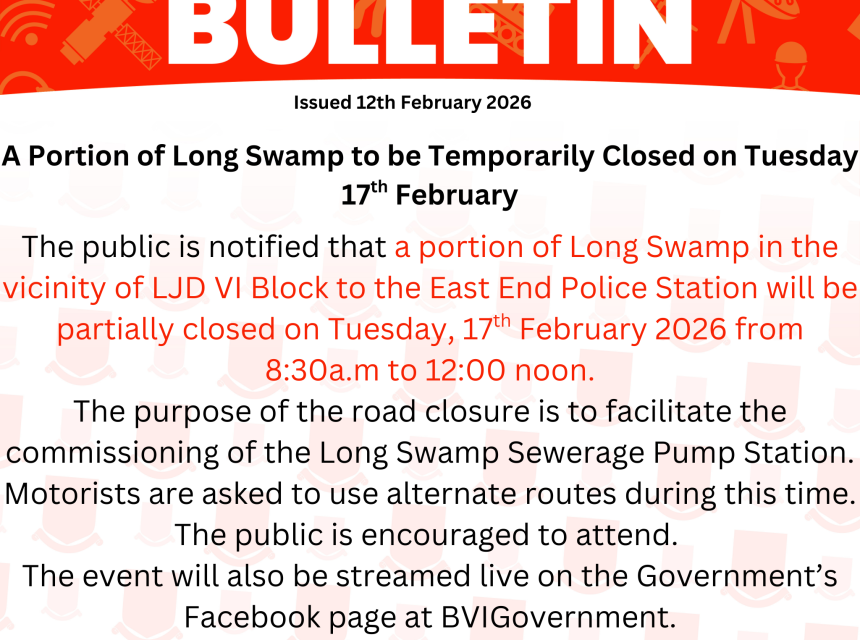A Portion of Long Swamp to be Temporarily Closed on Tuesday 17th February