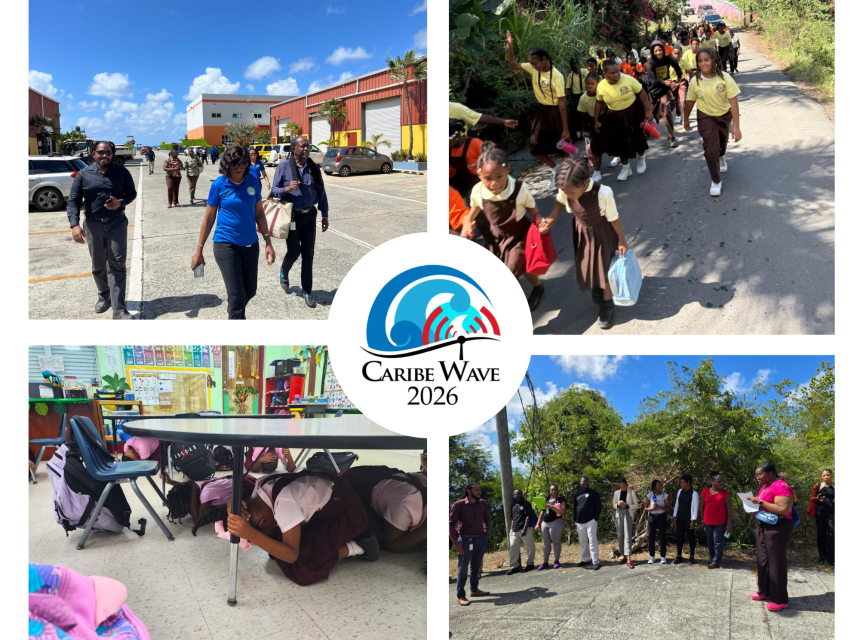 Participants in the 2026 earthquake and tsunami exercise Caribe Wave