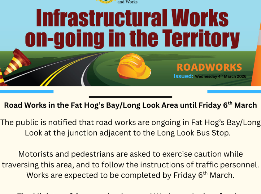 Road Works in the Fat Hog’s Bay/Long Look Area until Friday 6th March.PNG