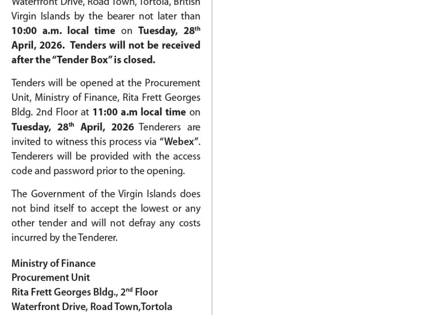 VI Government Seeks Competitive Security Company