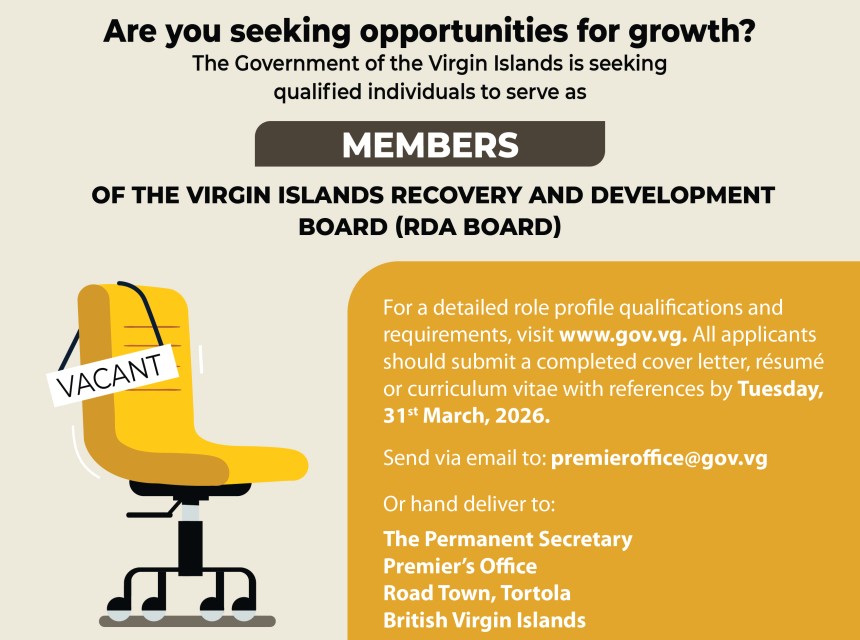 Vacancies On The Virgin Islands Recovery And Development Board
