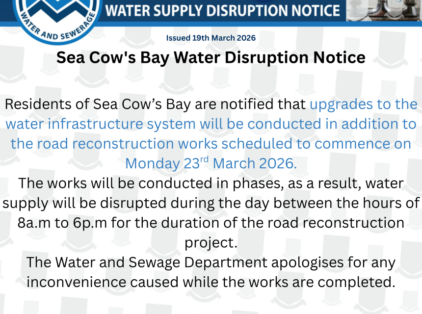 Sea Cow's Bay Water Disruption Notice.png